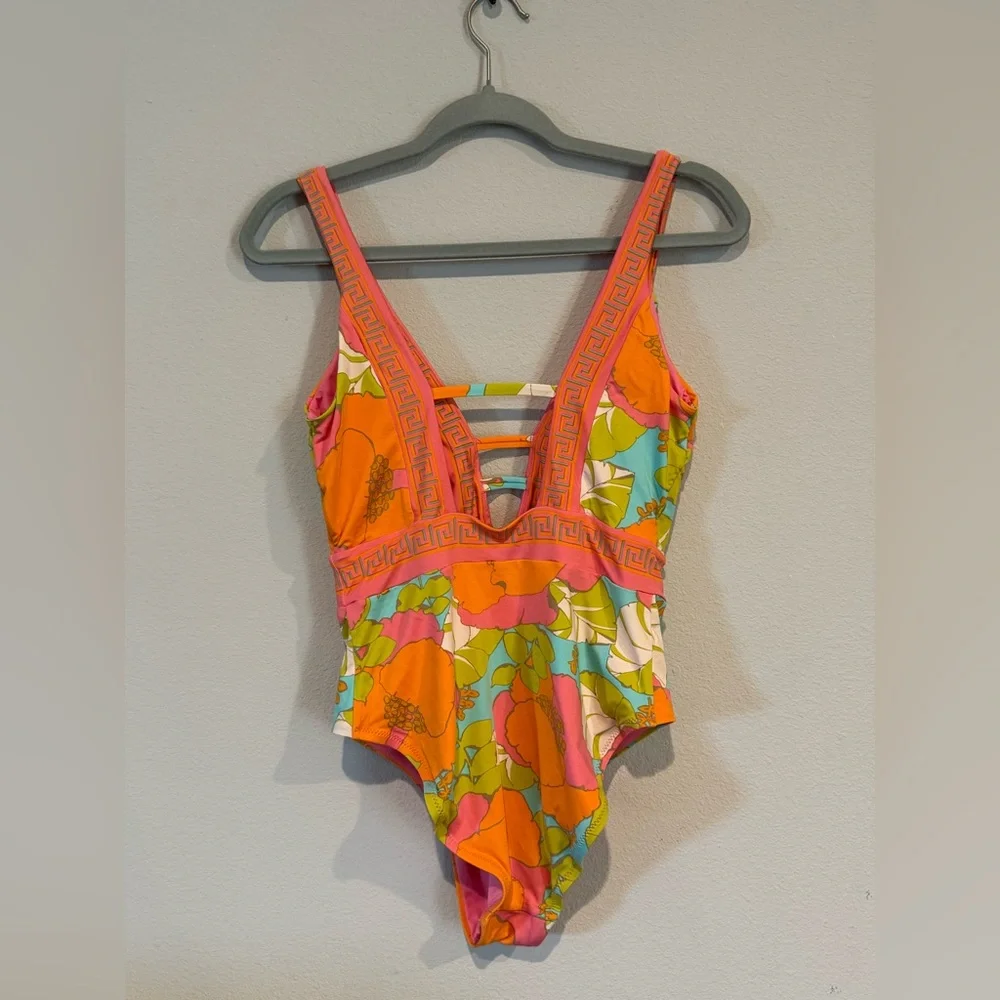 Trina Turk Multicolor Floral One Piece Swimsuit - Picture 2 of 3